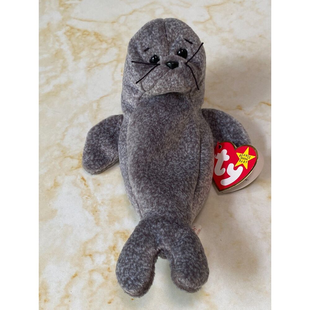 NWT Rare Ty Beanie Baby Slippery the Seal DOB 01/17/1998
